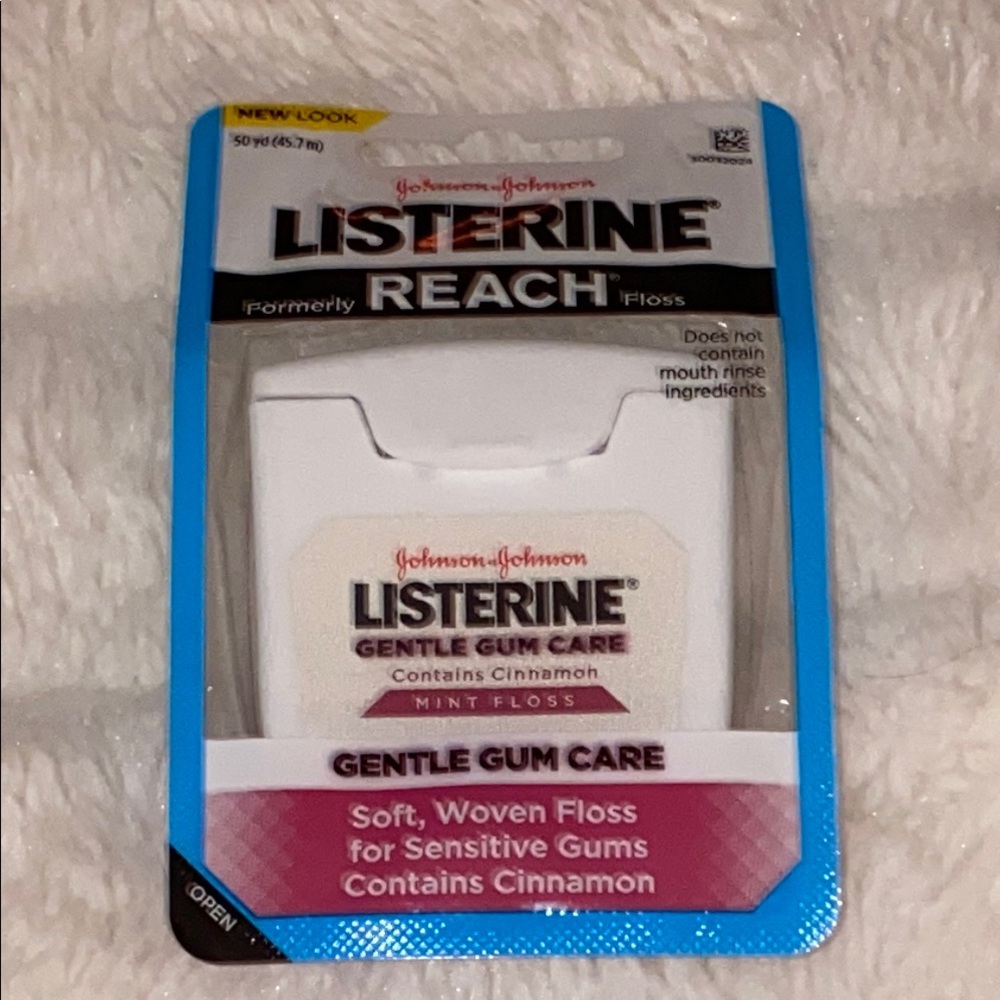 NEW Listerine Gentle Gum Care Cinnamon Mint Floss soft woven floss for sensitive